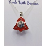 Red Bell Snowflake Cage Pendant