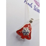 Red Bell Snowflake Cage Pendant
