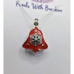 Red Bell Snowflake Cage Pendant