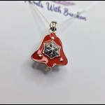Red Bell Snowflake Cage Pendant