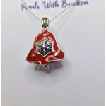 Red Bell Snowflake Cage Pendant