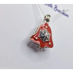 Red Bell Snowflake Cage Pendant