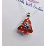 Red Bell Snowflake Cage Pendant