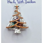 Red Tinsel Christmas Tree Cage Pendant