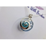 Blue Wave Cage Pendant