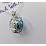 Blue Wave Cage Pendant