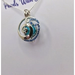 Blue Wave Cage Pendant