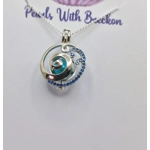 Blue Wave Cage Pendant