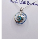 Blue Wave Cage Pendant