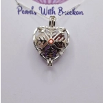 Snowflake Heart Cage Pendant