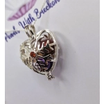 Snowflake Heart Cage Pendant