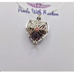 Snowflake Heart Cage Pendant