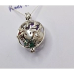 Reindeer's Merry Christmas Cage Pendant