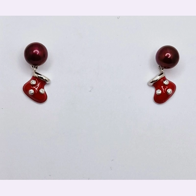 Red Stocking Earrings