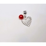 Checked Heart Charm