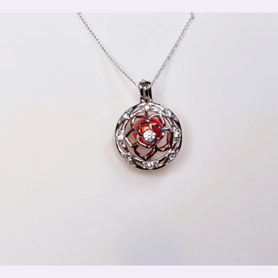 Sparkle Rose Cage Pendant
