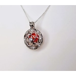 Sparkle Rose Cage Pendant