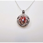 Sparkle Rose Cage Pendant