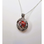 Sparkle Rose Cage Pendant