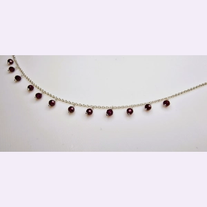Garnet Beaded Anklet