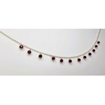 Garnet Beaded Anklet