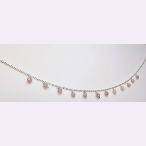 Rose Quartz Beaded Anklet