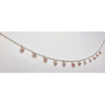 Rose Quartz Beaded Anklet