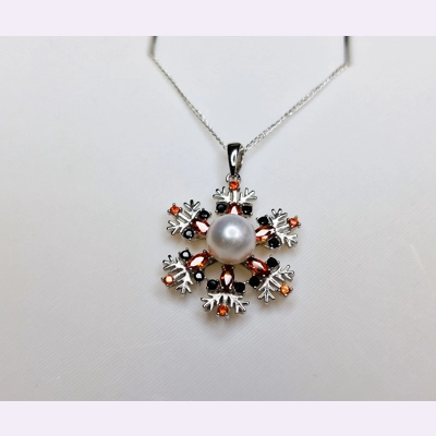 Dark Snowflake Pendant