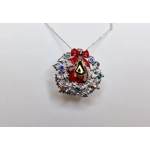 Holly Wreath Cage Pendant