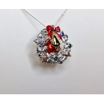 Holly Wreath Cage Pendant