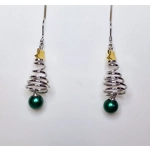 Christmas Tree Spiral Earrings