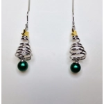 Christmas Tree Spiral Earrings