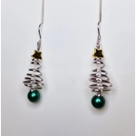 Christmas Tree Spiral Earrings