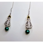 Christmas Tree Spiral Earrings