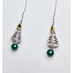 Christmas Tree Spiral Earrings