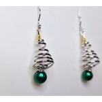 Christmas Tree Spiral Earrings