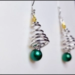 Christmas Tree Spiral Earrings