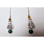 Christmas Tree Spiral Earrings