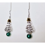 Christmas Tree Spiral Earrings