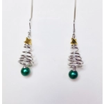 Christmas Tree Spiral Earrings
