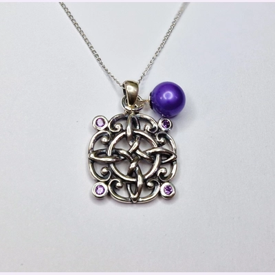 Oxidized Celtic Symbol Pendant