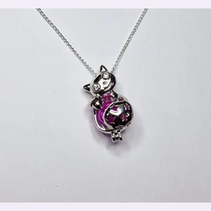Midnight Cat Cage Pendant