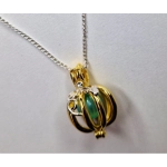 Golden Pumpkin Cage Pendant