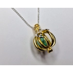 Golden Pumpkin Cage Pendant