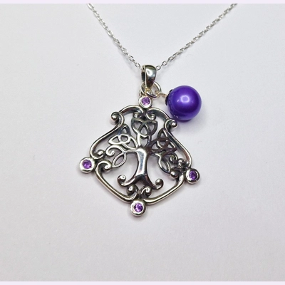 Oxidized Celtic Tree Of Life Pendant