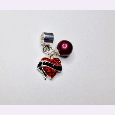 Tattooed Heart Charm