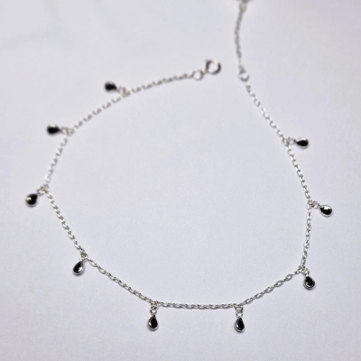 Droplet Anklet - Black
