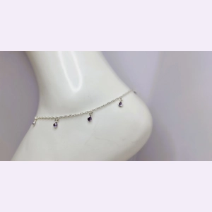 Droplet Anklet - Purple
