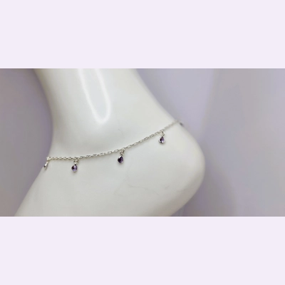 Droplet Anklet - Purple