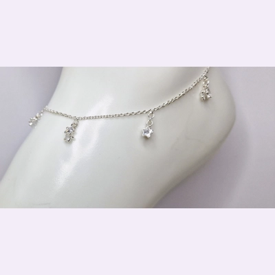 Double Star Anklet - Crystal
